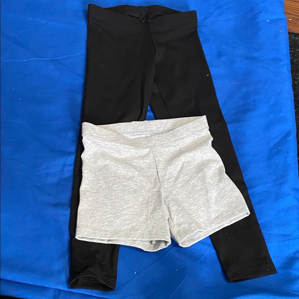 Member's Mark Black and Gray Leggings and Shorts bundle